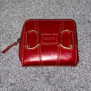 XOXO red leather wallet ❤️